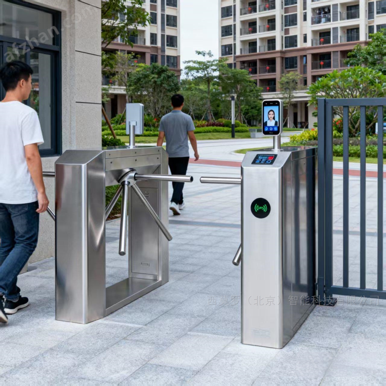 Intelligent three roller gate at the entrance and exit of the community
